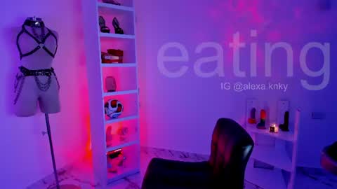 Snapshot of _kinkyalexa_ chatting on July 2, 3:23 am A L E X A online show from July 2, 3:23 am