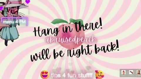 Snapshot of abruisedpeach chatting on May 19, 3:24 am Peach online show from May 19, 3:24 am