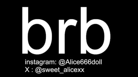 Snapshot of alice666doll chatting on July 25, 9:56 pm NEW ACCOUNT ALICE online show from July 25, 9:56 pm