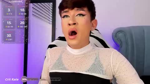 Snapshot of barbie_boy_ chatting on February 3, 8:08 am I work from home this is my room 3 online show from February 3, 8:08 am