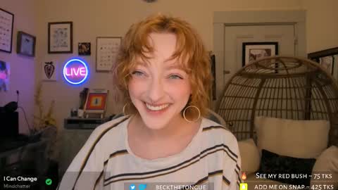 Snapshot of beckthetongue chatting on February 20, 11:49 pm Beck the tongue online show from February 20, 11:49 pm