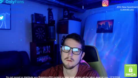 Snapshot of bigjohnny550 chatting on December 4, 12:19 am Johnny D Good online show from December 4, 12:19 am