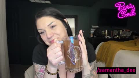 Snapshot of busty_geek48 chatting on February 17, 3:36 am Samantha Dee online show from February 17, 3:36 am