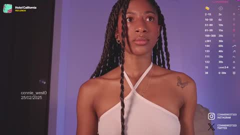 Snapshot of connie_west0 chatting on February 25, 10:07 pm   independent model online show from February 25, 10:07 pm