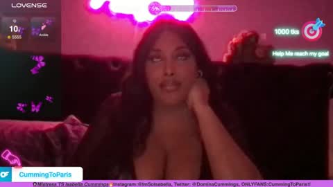 Snapshot of cummingtoparis chatting on December 8, 5:39 am Cumming To Mistress Isabella Cummings online show from December 8, 5:39 am