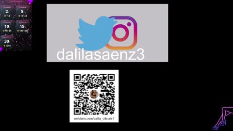 Snapshot of dalila_oficials chatting on December 1, 11:58 pm   online show from December 1, 11:58 pm