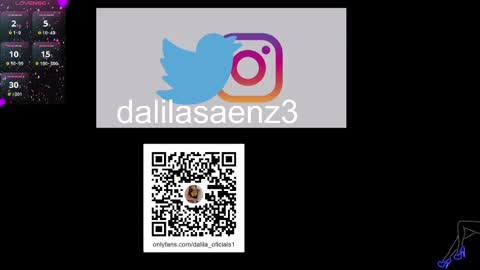 Snapshot of dalila_oficials chatting on December 14, 11:45 pm   online show from December 14, 11:45 pm