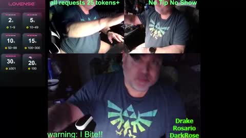 Snapshot of drake_r_darkrose chatting on January 13, 3:45 am Drake D Vamp aka Drake DarkRose online show from January 13, 3:45 am