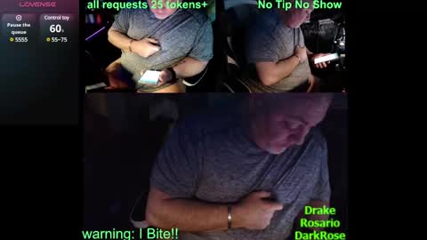 Snapshot of drake_r_darkrose chatting on January 14, 9:13 am Drake D Vamp aka Drake DarkRose online show from January 14, 9:13 am