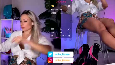 Snapshot of erika_kirman chatting on June 22, 2:25 pm Erika online show from June 22, 2:25 pm
