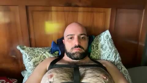Snapshot of hairyleatherguy chatting on May 9, 4:34 pm Hairy Guy online show from May 9, 4:34 pm