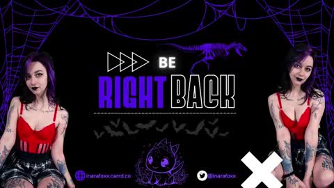 Snapshot of inarafoxxx chatting on September 14, 3:27 am Inarafoxx online show from September 14, 3:27 am