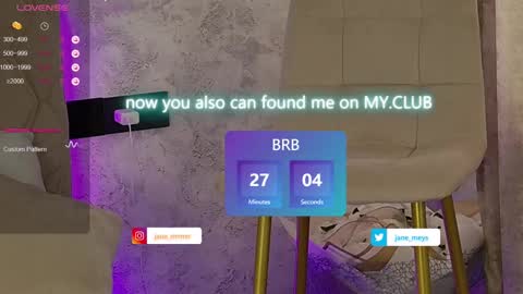 your kitty JANE roawww online show from January 10, 11:11 am