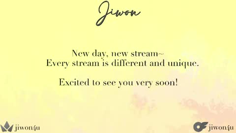 Jiwon online show from March 29, 11:05 pm