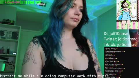 Snapshot of joltionmac chatting on December 3, 8:06 pm JoltionMac JJ online show from December 3, 8:06 pm