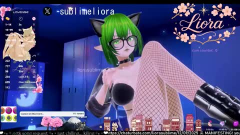 Snapshot of liorasublime chatting on September 13, 4:34 am im Liora uwu online show from September 13, 4:34 am