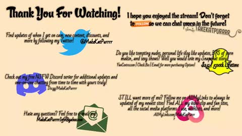 Kat Purrrr Enter my Public Discord   online show from February 21, 3:45 am