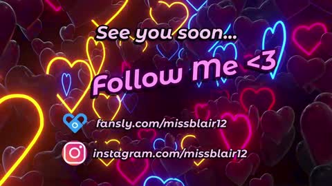 MissBlair online show from January 8, 5:59 pm