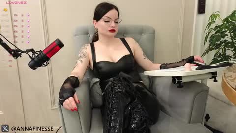 Snapshot of mistress_anna_dame chatting on February 4, 4:29 pm Her Infernal Majesty online show from February 4, 4:29 pm