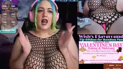 Snapshot of nevermakeawish chatting on February 4, 4:13 pm Wishs Playground online show from February 4, 4:13 pm