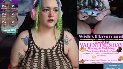 Snapshot of nevermakeawish chatting on February 5, 6:01 pm Wishs Playground online show from February 5, 6:01 pm