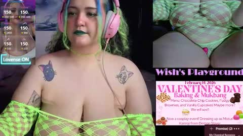 Snapshot of nevermakeawish chatting on February 6, 3:59 pm Wishs Playground online show from February 6, 3:59 pm