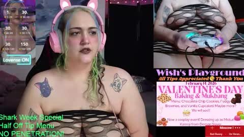 Snapshot of nevermakeawish chatting on February 12, 4:57 pm Wishs Playground online show from February 12, 4:57 pm