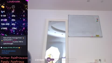 Snapshot of pain_prince chatting on December 10, 9:54 pm Pain Prince online show from December 10, 9:54 pm