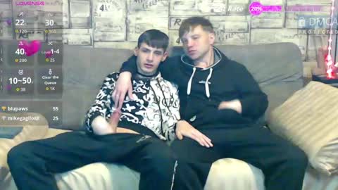 Max tall dark-haired guy with tattoos and Phil blond-haired online show from May 20, 4:40 am