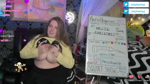 Snapshot of pawggoddess778 chatting on December 5, 2:09 am ArtsyHeartsyy online show from December 5, 2:09 am