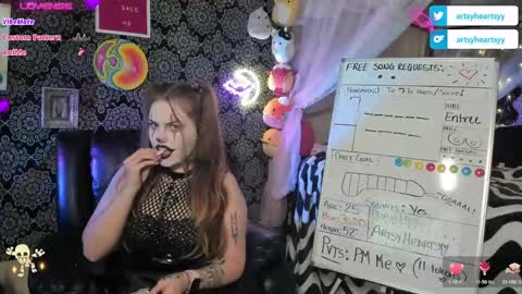 Snapshot of pawggoddess778 chatting on December 21, 2:41 am ArtsyHeartsyy online show from December 21, 2:41 am