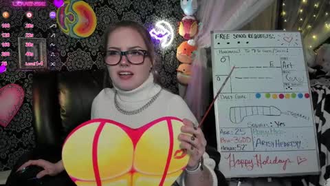 Snapshot of pawggoddess778 chatting on December 25, 4:44 am ArtsyHeartsyy online show from December 25, 4:44 am