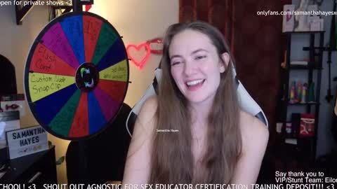 Snapshot of samanthahayesxoxo chatting on December 2, 4:09 am The Real Samantha Hayes haha online show from December 2, 4:09 am