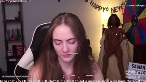 Snapshot of samanthahayesxoxo chatting on January 14, 8:31 am The Real Samantha Hayes haha online show from January 14, 8:31 am