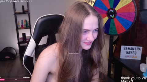 Snapshot of samanthahayesxoxo chatting on January 18, 4:26 am The Real Samantha Hayes haha online show from January 18, 4:26 am