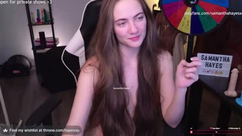 Snapshot of samanthahayesxoxo chatting on January 18, 10:39 am The Real Samantha Hayes haha online show from January 18, 10:39 am