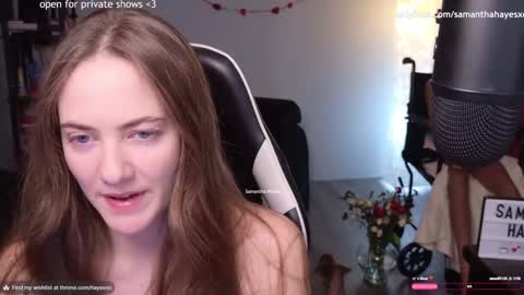 Snapshot of samanthahayesxoxo chatting on January 30, 4:37 am The Real Samantha Hayes haha online show from January 30, 4:37 am