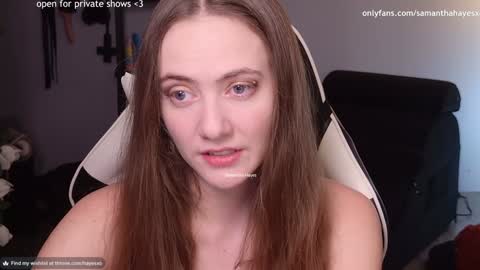 Snapshot of samanthahayesxoxo chatting on February 4, 9:10 pm The Real Samantha Hayes haha online show from February 4, 9:10 pm