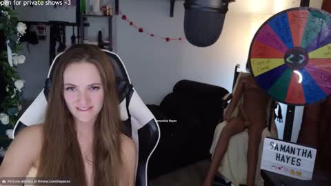 Snapshot of samanthahayesxoxo chatting on February 19, 6:11 am The Real Samantha Hayes haha online show from February 19, 6:11 am