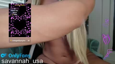 Onlyfans Savannah usa online show from January 27, 7:13 pm