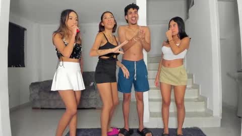 black hair GIORGIA --  redhair RILEY -brown hair APRIL online show from March 8, 8:55 am