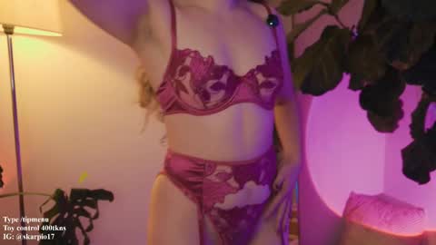 Snapshot of skarpio17 chatting on February 14, 10:50 pm Im Scarlett ONLINE 5pm-10pm NYC time online show from February 14, 10:50 pm