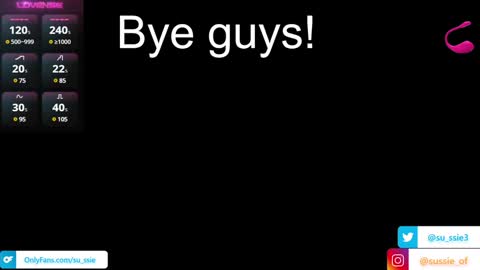 su_ssie online show from January 7, 3:03 am