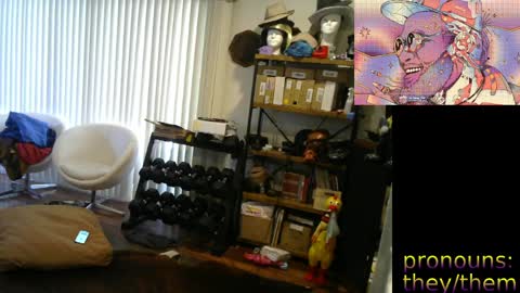 Snapshot of sunshinestreak chatting on April 6, 6:42 pm im not actually a man my pronouns are theythem online show from April 6, 6:42 pm