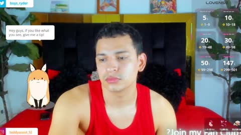 Snapshot of teddy_cowboy chatting on February 12, 11:07 am  Follow me on Twitter boys ryder and instagram teddyscoot 12  online show from February 12, 11:07 am
