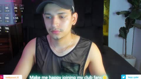 Snapshot of teddy_cowboy chatting on February 25, 10:26 am  Follow me on Twitter boys ryder and instagram teddyscoot 12  online show from February 25, 10:26 am