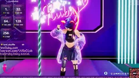 Snapshot of vexruby chatting on February 15, 1:13 am Vex Ruby online show from February 15, 1:13 am