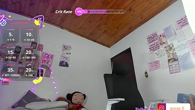 Snapshot of Pucaa_ chatting on February 19, 1:23 am Pucaa online show from February 19, 1:23 am