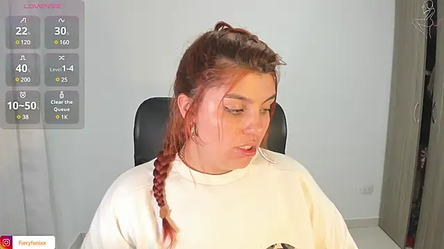 Snapshot of Fieryfenixx chatting on March 9, 5:00 am Fieryfenixx online show from March 9, 5:00 am