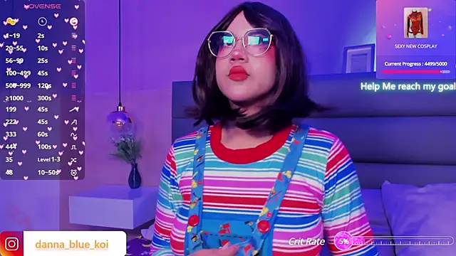 blue koi online show from January 19, 1:00 am